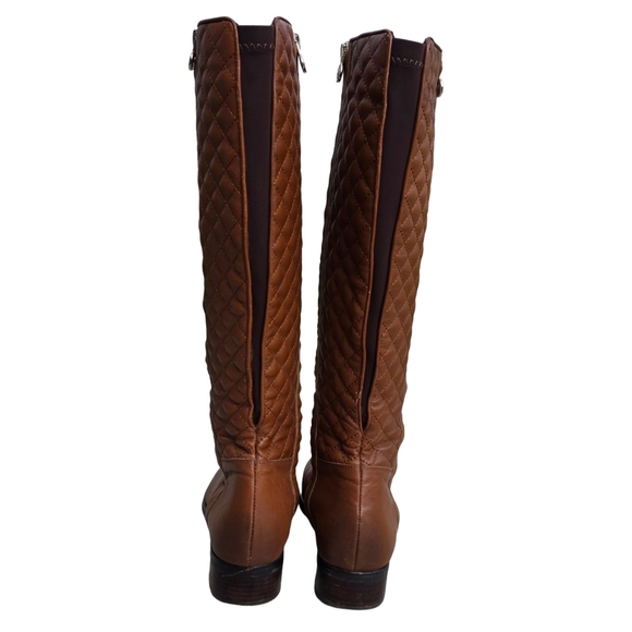 Sole Mani Women's Quilted Gabi Leather Boot In Cognac, Size 9.5M - Picture 6 of 16